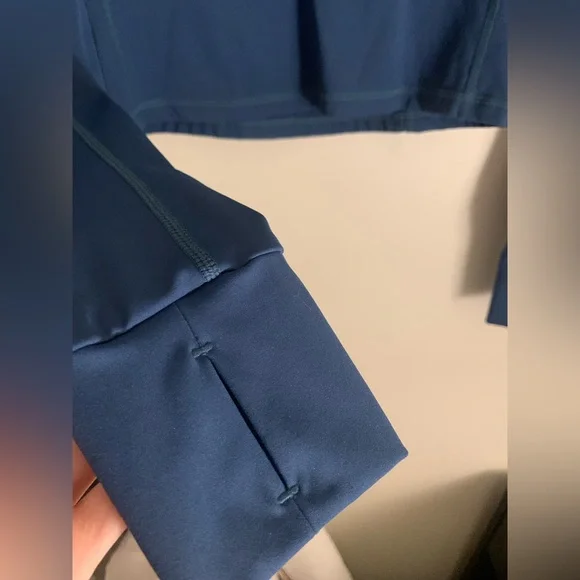 Women's Cropped Workout Jacket 1/2 Zip Pullover Slim Fit Long Sleeve Yoga Top - Picture 4 of 4